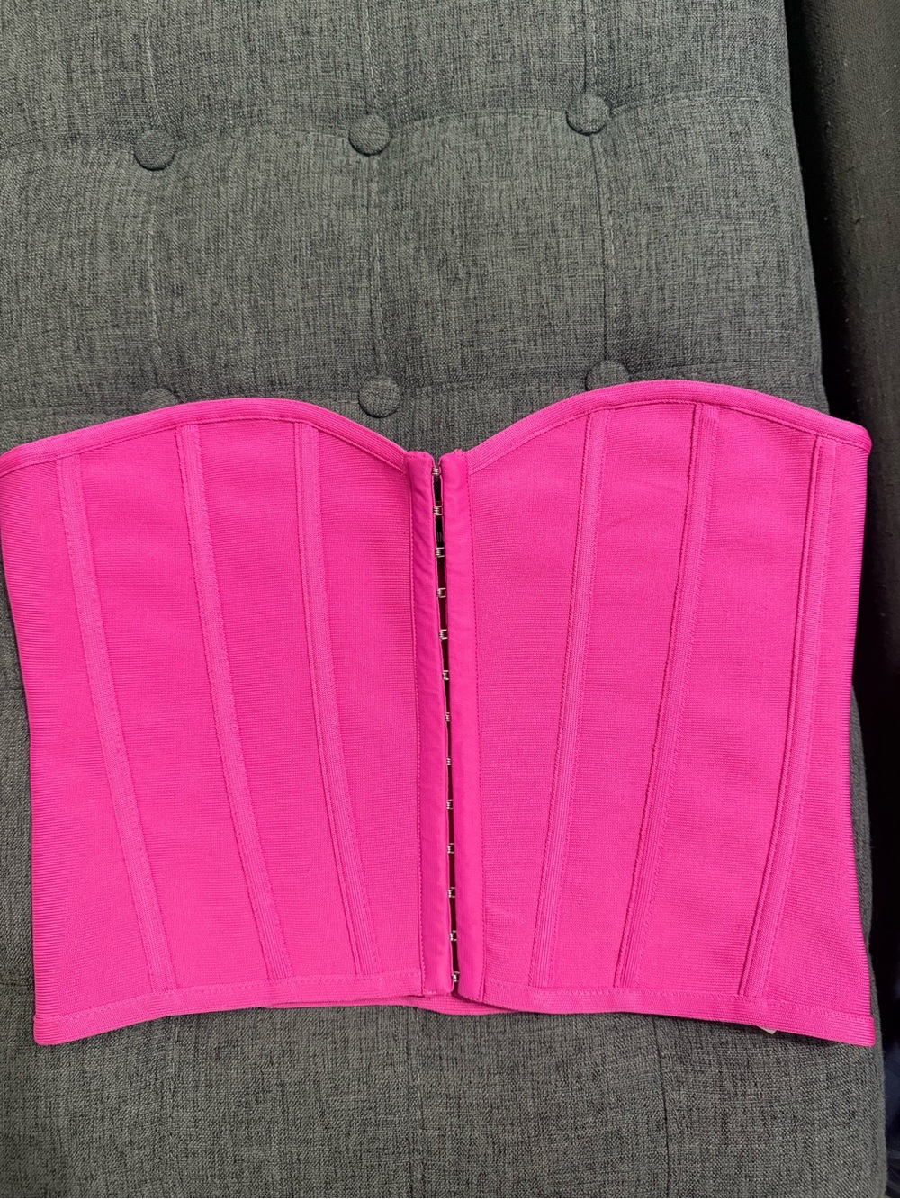 PrettyLittleThing Hot Pink Structured Bustier Top